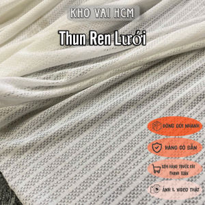 Vải Thun Ren Lưới Khổ 1m5 - Lỗi Dơ Nhẹ May Váy Đầm Áo Kiểu - Co Giãn 4 Chiều Mỏng Mềm