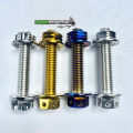 🏁 SKRU + NUT BRACKET EKZOS Y15 Y16 135LC HONDA RS RSX 🏁 ORIGINAL HENG THAILAND SCREW EXHAUST GOLD TITANIUM. 