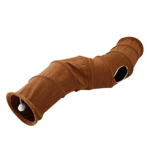 Lovinland Cat Tunnel Indoor Cat Toy Collapsible S-Shaped Play Tube House for Cats Puppies Rabbits Ferrets Cat Toy Gift With Interactive Ball