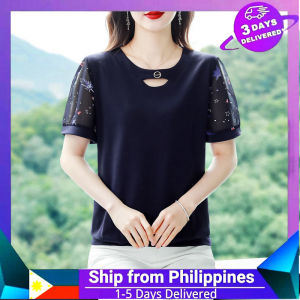 Mesh Blouse for Women New Style Short-sleeved Blouse Casual Shirts