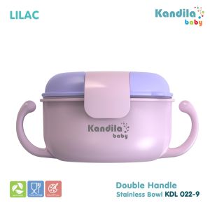 KANDILA DOUBLE HANDLE STAINLESS BOWL 300ML / KDL 022-9 KOTAK BEKAL MAKANAN UNTU ANAK / MANGKUK TAHAN PANAS / PENYIMPANAN MPASI ANAK