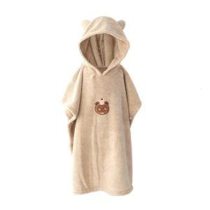 Baby Hooded Bath Towel Cartoon Bathrobe Shower Blanket Quick Dry Soft Cape for Infant Strong Absorbent Breathable Poncho