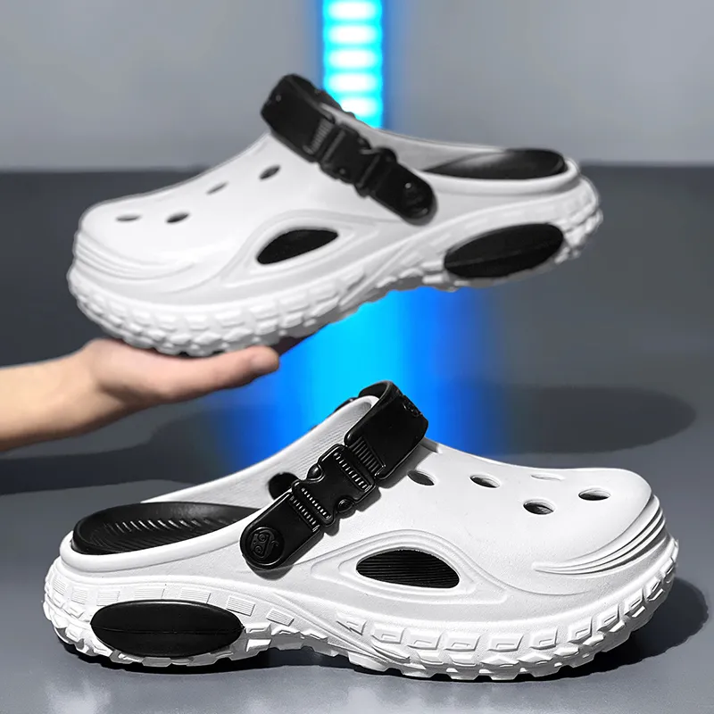 Men\'s White Black Recovery Clogs Comfortable Orthopedic Mules Thick Sandal Shoes Rokment Mens Orthopedic Air Cushion Chunky Platform Recovery  main image 3