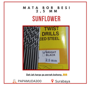 Mata Bor Besi 2mm - 8mm Sunflower