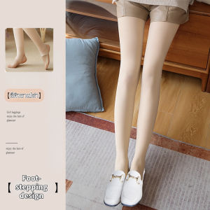 💖LH Shoes💖ถุงน่องสตรีสไตล์เกาหลีใหม่สีทึบสไตล์ฤดูใบไม้ร่วงและฤดูหนาวสีทึบทรงเข้ารูป กางเกงเลกกิ้งและถุงเท้าหนาสวมใส่สบายและเป็นมิตรกับผิวหนัง