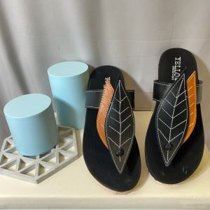 Sandal Jepit Wanita Kasual Motif Daun Premium kekinian - DN 03