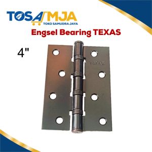 ENGSEL BEARING BLACK CHROME 4" 5" HITAM TEBAL PREMIUM (BN) TEXAS