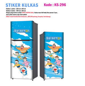Stiker Kulkas 1 Pintu dan Sticker Kulkas 2 Pintu  Kartun Kucing
