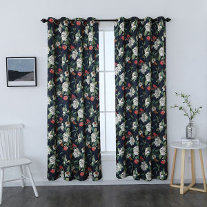 H.CHENG HOME American Curtains High Quality Blackout Curtains European Black Out Curtain Suitable for Home Decoration Doors Window Bedroom Living Room HC0030 SERIES
