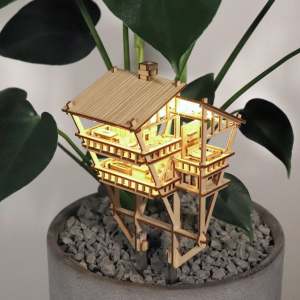 Tropical Lookout DIY 3D Wooden model จิ๊กซอว์ไม้ 3 มิติ ยี่ห้อ Tiny Treehouses