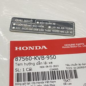 Tem hướng dẫn lái xe dùng nhiều xe (87560KVB950)