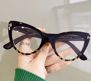 TR90 แฟชั่นผู้หญิงอ่านแว่นสายตาสั้น รุ่น Tom สำหรับผู้หญิงสายตา ราคาถูกต้อง รูปแบบเป็นวินเทจ สีเลนส์ Forde แว่นตา