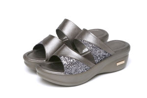 [Free Shipping] WomenS Summer Sandals For Outdoor Wear Fashionable New Style Thick-Soled Platform Wedge Heels Easy-To-Match Fish-Mouth Sandals Mom Shoes