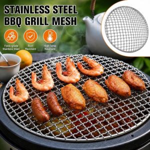 CHUN053634 Vòng tròn Vỉ nướng BBQ Chống dính Dùng cho thực phẩm Lưới nướng Công suất lớn Thép không gỉ Lưới nướng thịt