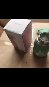 AU Cute big belly thermos cup  304 Stainless Steel Liner   Promotional custom-printed advertising cups and gift cups for personal use LOG cup brush