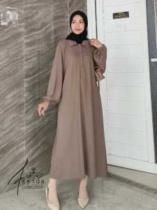 KV.GROSIR Brinaa Midi Dress Knit Premium Halus Dress Wanita Kekinian Viral Termurah | Dress Remaja Knit Rib Polos Simple