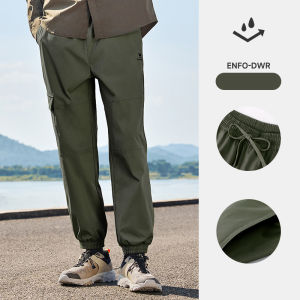 Camel mens water-repellent pants male working loose sports pants