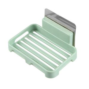 RBJ4 Self-Adhesive Creative Bathroom Bathroom Accessories Container Wall Mounted Storage Rack Organizer Soap Holder Soap Dishes