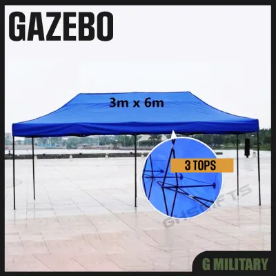 [SG Seller] Gazebo Tent 3m*6m (GreenRedBlue)