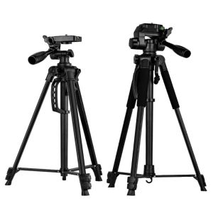 MINIFELE 262 Multi-function Camera Tripod 3366 Adjustable Height 48cm-141cm Video Recording Tripod Stable Portable Handle Professional Tripod Stand Telecamera