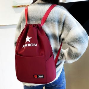 กระเป๋าสะพาย หูรูด กระเป๋าผ้า กระเป๋าเป้ กระเป๋าสะพายหลัง กระเป๋ากีฬา กันน้ำ ใช้ได้ทั้งผู้ชายและผู้หญิง (OD740)