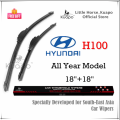 Hyundai H100 Wiper Blade Set/Pair for All Year Model H 100 Car Window Wiper (silicone banana type) from Kuapo wifer (Special for SEA). 