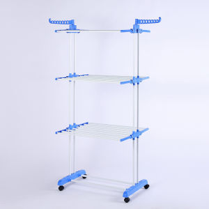 ราวผ้า ราวตากผ้าทรงเสาอากาศ ราว ราวตากผ้า ราวตากผ้าพับเก็บได้ ที่ตากผ้ามีล้อ มีที่แขวนยื่นออกด้านข้าง