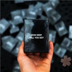 Fun emotional game card "How Deep Will You Go?" Party date icebreaker conversation card
