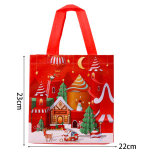 🔥18สไตล์🔥กระเป๋ากระเป๋าทรงโทตของขวัญคริสต์มาสแบบนอนวูฟเวนนำมาใช้ใหม่ได้เป็นมิตรต่อสิ่งแวดล้อมกระเป๋าถือขนาดใหญ่ช้อปปิ้งซานตาคลอสต้นคริสต์มาสตุ๊กตาหิมะบรรจุภัณฑ์ที่พิมพ์