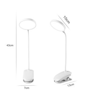 Multifunctional Portable Touch Sensing LED Desk Lamp with Clip Dimmable for Desk Lighting Books and Computers