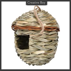 [Creative] Birds Nest Outdoor Hand-weaved Decorative Bird House Bird Cage Shelter Weaved Hanging Parrot Nest Creative Handmade Bird Cage