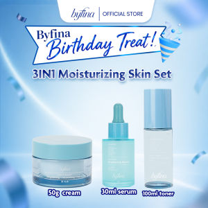 Byfina Toner Cream Serum Routine | Vitamin C Pearl Extract For Dark Spots Glow & Glass Skin
