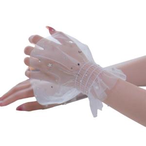 ปลอกแขนตาข่ายอุปกรณ์ประกอบฉากการถ่ายภาพเล็บแบบศิลปะดาวระยิบระยับแขนเทียมปลอกแขนสามารถซักได้ระบายอากาศได้