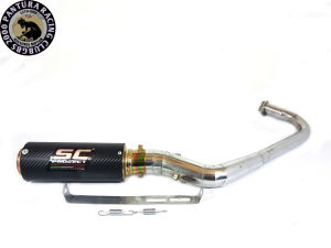 Knalpot Beat Beat f1 Baet Karbu VARIO 110 SC Slincer Karbon Leheran Full crome