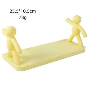 Wall Hanging Floating Suction Plastic Hook Rack Ledge Shelf Bathroom Organizer