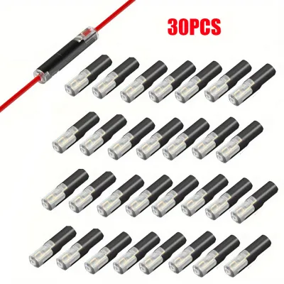 15/30PCS Set Quick Wire Connector D1 Pluggable Solderless Terminal Block for LED Strip Car Light 16-18 AWG Rock Solid Connection