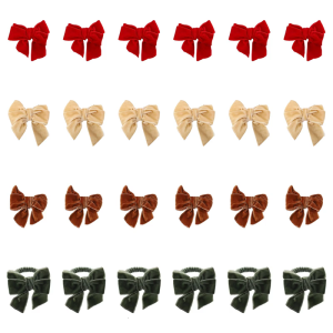 Premium Soft Flannel Bowknot Napkin Clip Decorative Solution For Holiday Entertaining And Gift Wrapping