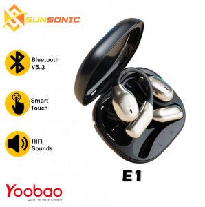 Yoobao E1 Bluetooth V5.3 3D Stereo Surround Sound OWS Earphone Smart Touch Control HD Microphone with Charging Case
