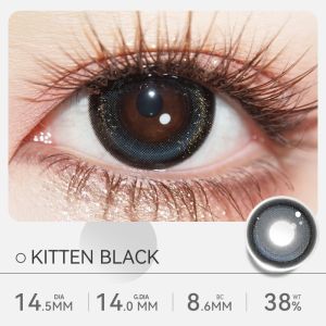 【many gift】Kính áp tròng TINACON 1 cặp cận xám Mắt tự nhiên 14.2-14.5mm contact mắt to Sử dụng trong 6 tháng có độ (0-8)