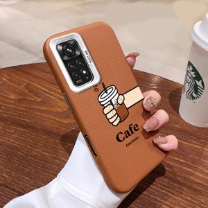 Case for redmi note 11 4g xiaomi redmi note 11s redmi note 11 pro 5g phone casing softcase TPU Protector shockproof Cover new design aesthetic Coffee Creative Cartoon SPSNKF01