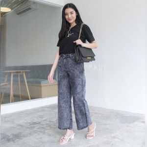 Celana Highwaist Loose Jeans & Celana Boyfriend Loose Wanita: Style Korea Premium