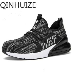 QINHUIZE work safety shoes mens breathable steel toe cap anti-smashing and anti-piercing electrician insulated shoes work safety boots
