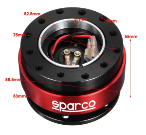 Sparco Universal Car Interior Parts Aluminum 6 Hole Car Quick Release Steering Wheel Snap Off Hub Adapter Boss Kit