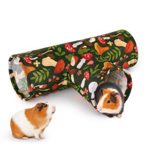 LUMIYA 3 Way Guinea Pig Tunnel House Summer/Winter Style Washable Chinchilla Tunnel Habitat Portable Breathable Hamster Hideout Playing
