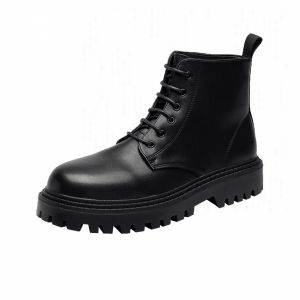 High Top Martin Boots Black Leather Mens Sole Anti slip Durable Thick Bottom Fashion Outdoor Sports Shoes