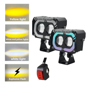 Motorcycle Headlight Mini Driving Light +37% Brightness | +20m Beam 2x Lifespan