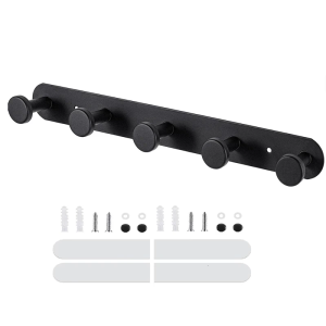 กาวที่แขวนติดผนังสีดำ1ชิ้น/2ชิ้นสำหรับติดตั้งที่บ้านและสำนักงานอย่างมีประสิทธิภาพ