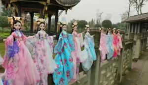 2025 ของขวัญวันเด็กสไตล์จีนชุดตุ๊กตาแต่งตัวของเล่นเด็กผู้หญิงจำลองสไตล์โบราณตุ๊กตาบาร์บี้ 30cm