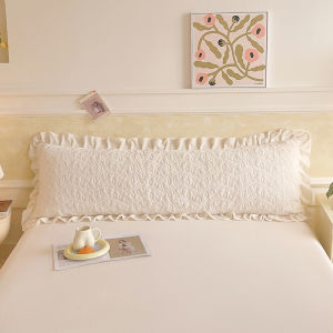 SUNLIGHT HOME Vỏ gối dài ren nhung có khóa kéovỏ gối đôi họa tiết lá vỏ gối ôm thoáng khí vỏ gối dài màu trơn