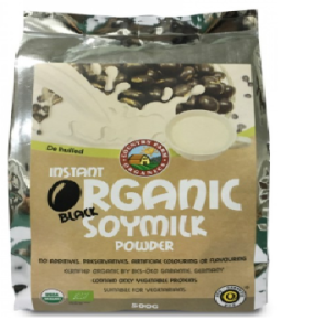 Organic Black and yellow Soymilk Powder 500g Country farm Certified Organic food soya black soy bean powder less sweet breakfast drink Halal 黑豆浆粉